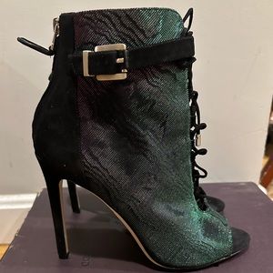 Brian Atwood Bflindford Purple Green Bootie